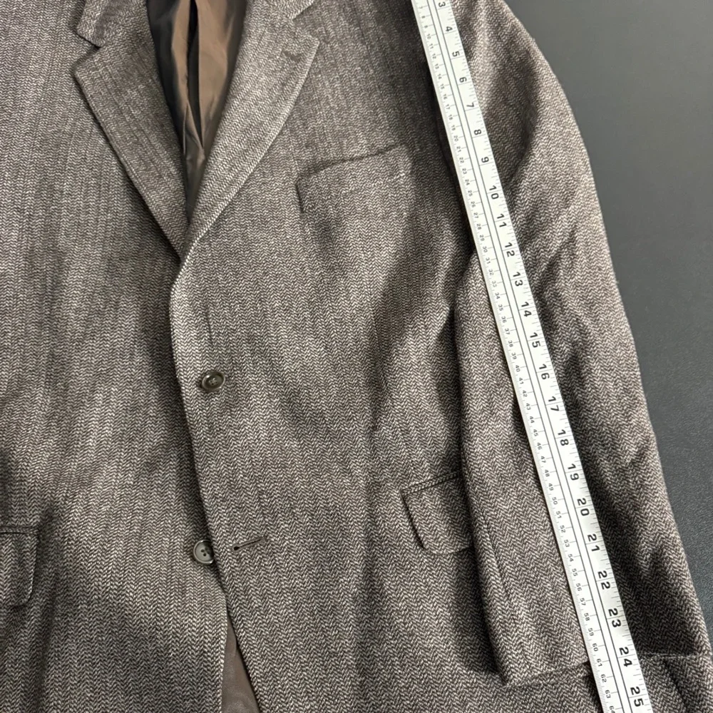 Calvin Klein Men‎ Wool Herringbone Blazer Jacket Sport Coat 46R